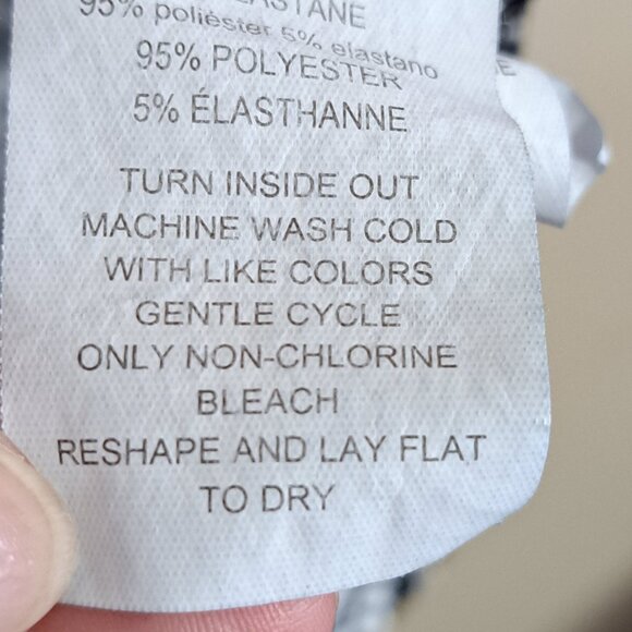 Michael Michael Kors Women's XL Half Zip Button Tab Sleeve V-Neck Multicolor Top - Picture 9 of 9